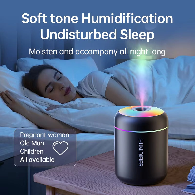 180ML Mini Air Humidifier USB Electric Aroma Diffuser Essential Oil Purifier Aromatherapy Mist Maker Lights