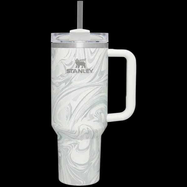 Marble  Design 40 OZ Stainless Steel Tumbler Large Capacity Thermal Bottle Double Vacuum Flasks