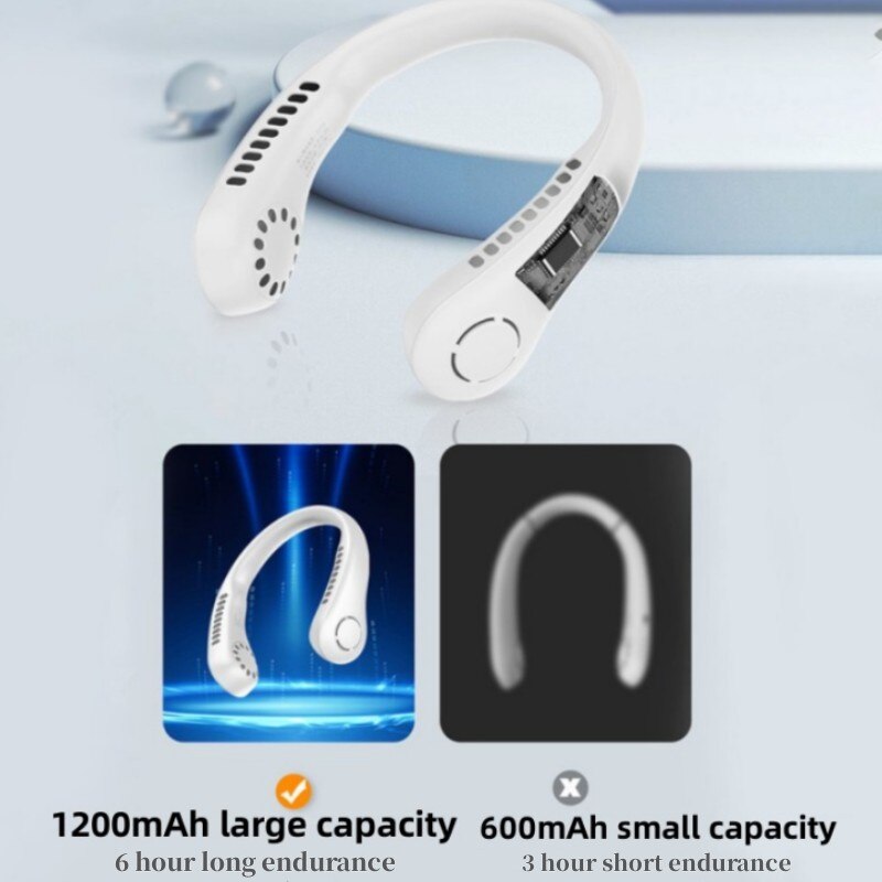 Bladeless Neck fan | Portable Rechargeable Fan (Random Colour)